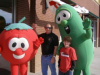 Joey and Derek with Bob and Larry from VeggieTales